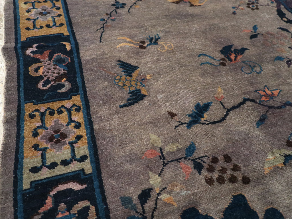 Vintage Chinese Art Deco Accent Rug, No.30349 - Gsblank
