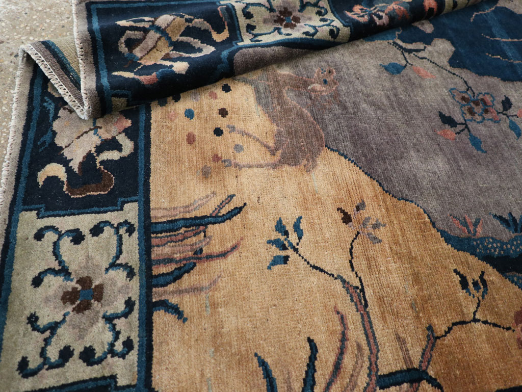 Vintage Chinese Art Deco Accent Rug, No.30349 - Gsblank