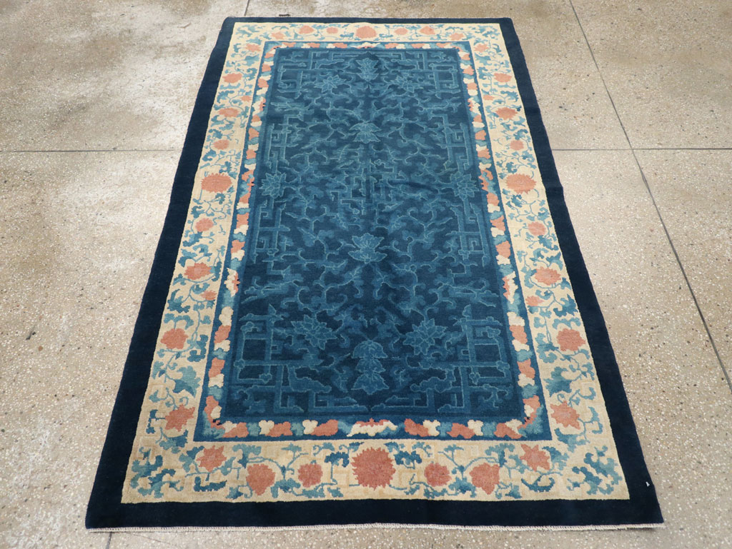 Vintage Chinese Art Deco Accent Rug, No.30354 - Gsblank