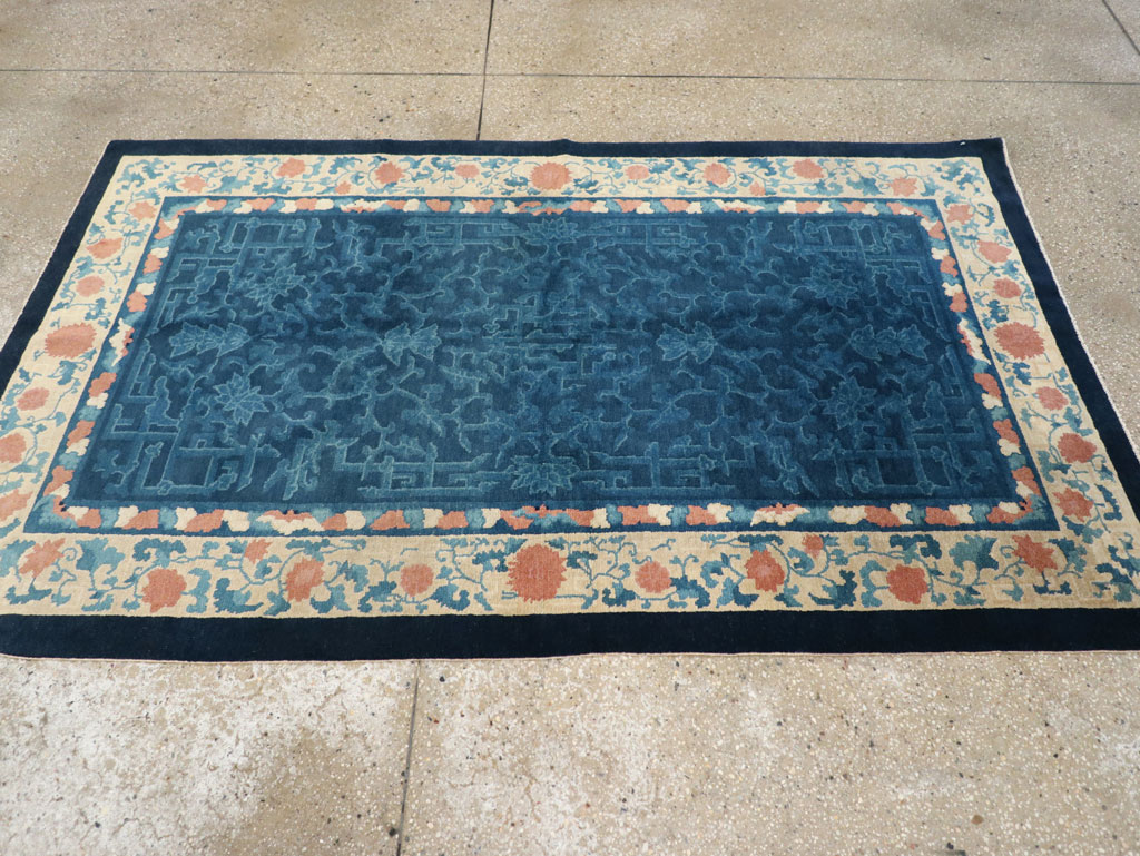 Vintage Chinese Art Deco Accent Rug, No.30354 - Gsblank