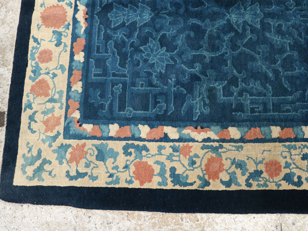 Vintage Chinese Art Deco Accent Rug, No.30354 - Gsblank