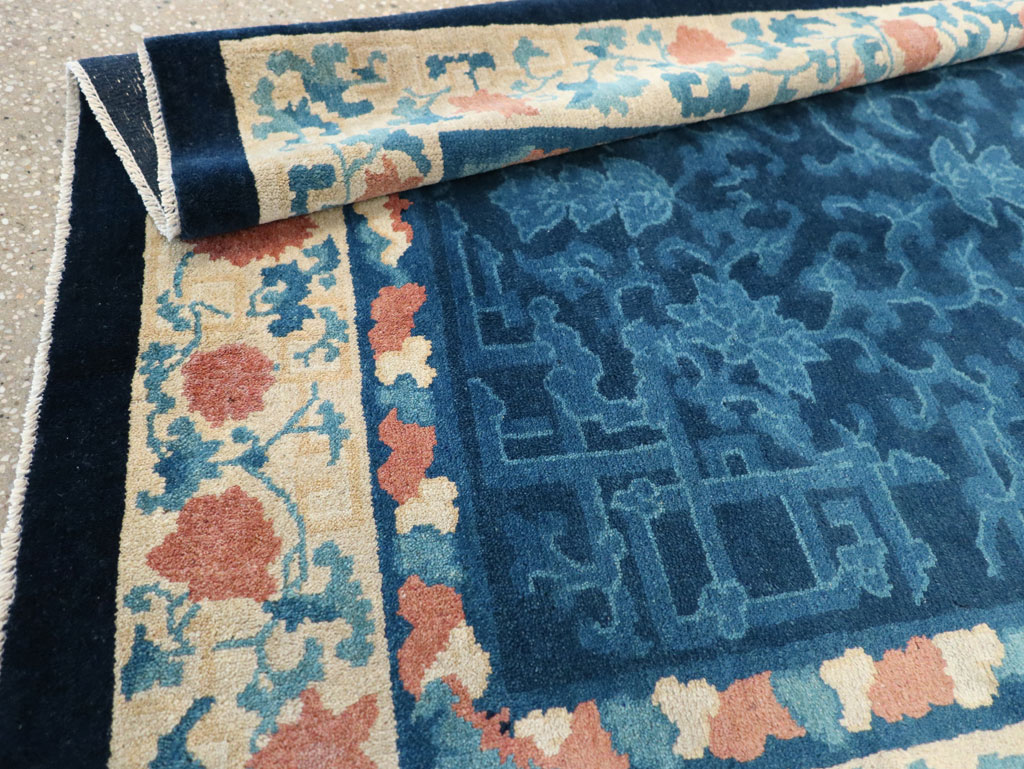 Vintage Chinese Art Deco Accent Rug, No.30354 - Gsblank