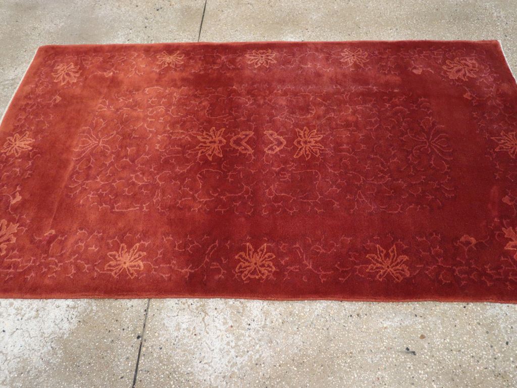 Vintage Chinese Art Deco Accent Rug, No.30359 - Gsblank