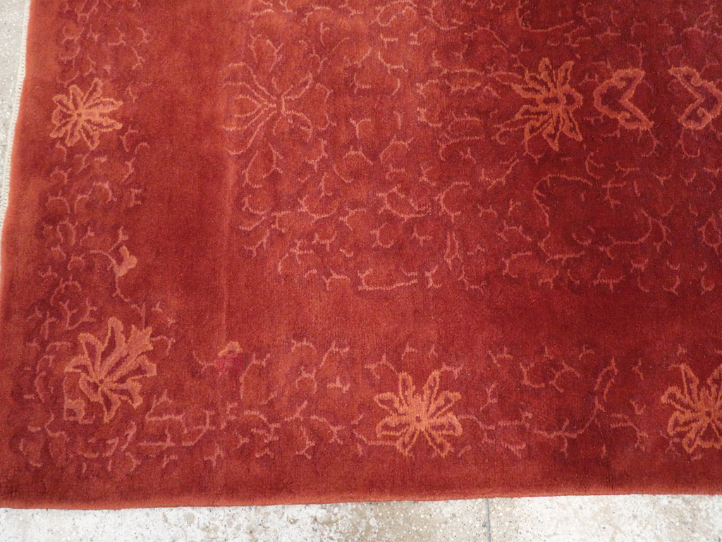 Vintage Chinese Art Deco Accent Rug, No.30359 - Gsblank