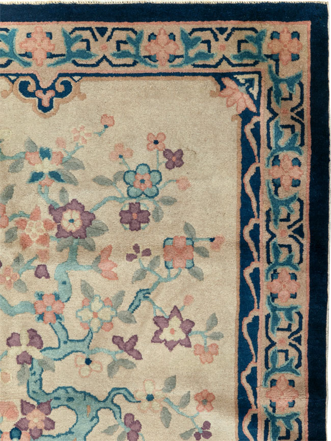 Vintage Chinese Art Deco Accent Rug, No.30362 - Gsblank