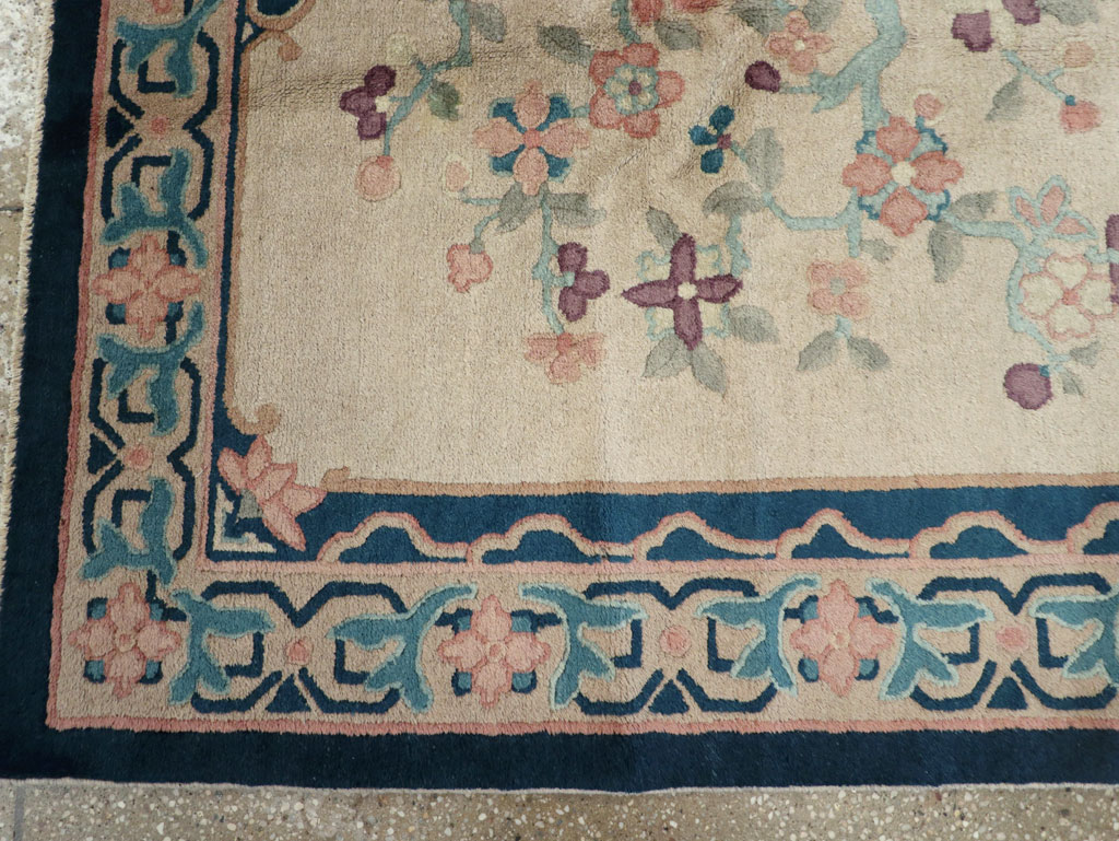 Vintage Chinese Art Deco Accent Rug, No.30362 - Gsblank