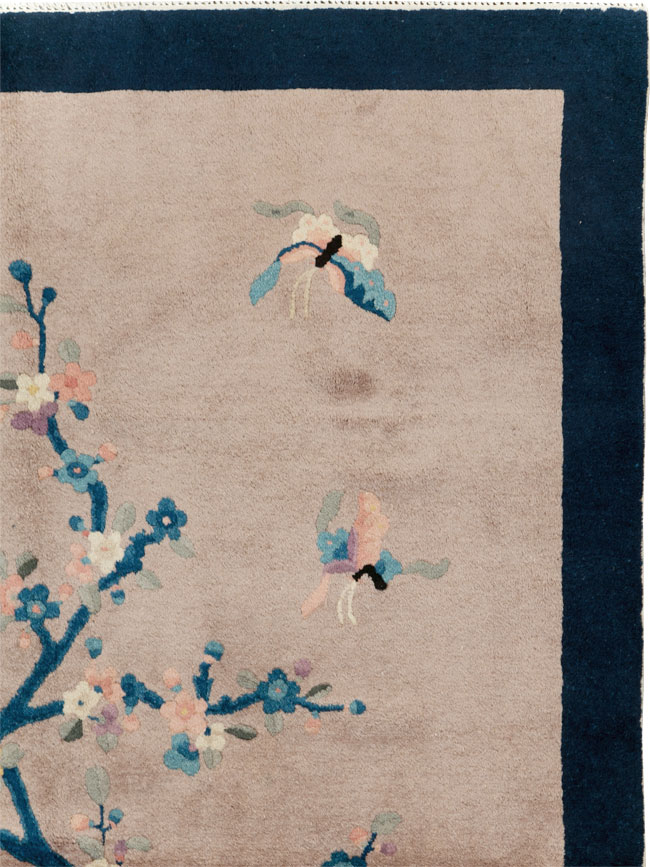 Mid-20th Century Handmade Chinese Art Deco Accent Rug, No.30369 - Gsblank