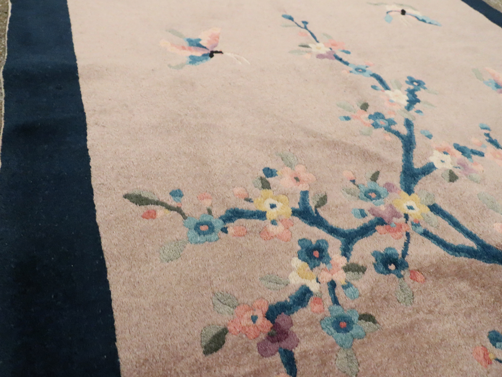 Mid-20th Century Handmade Chinese Art Deco Accent Rug, No.30369 - Gsblank