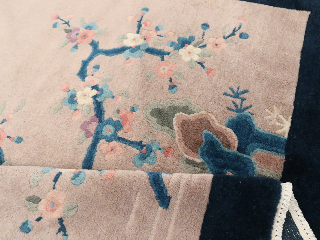 Mid-20th Century Handmade Chinese Art Deco Accent Rug, No.30369 - Gsblank