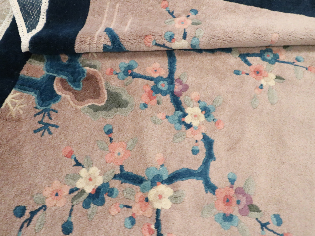 Mid-20th Century Handmade Chinese Art Deco Accent Rug, No.30369 - Gsblank