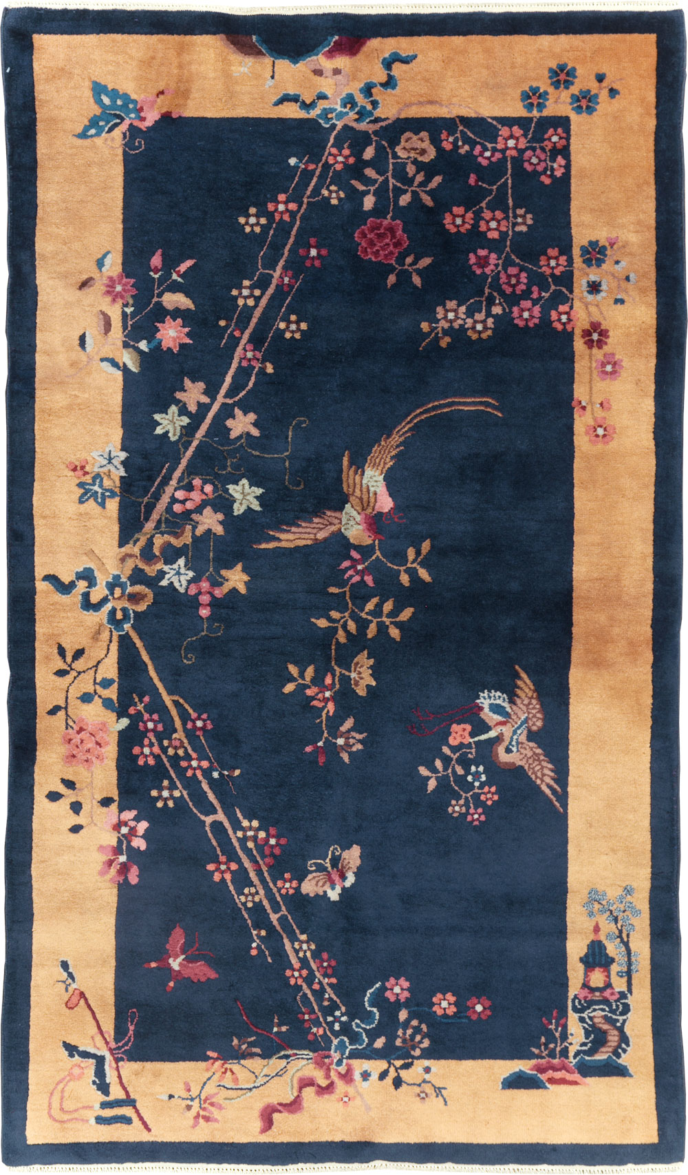Mid-20th Century Handmade Chinese Art Deco Rug, No.30370 - Gsblank