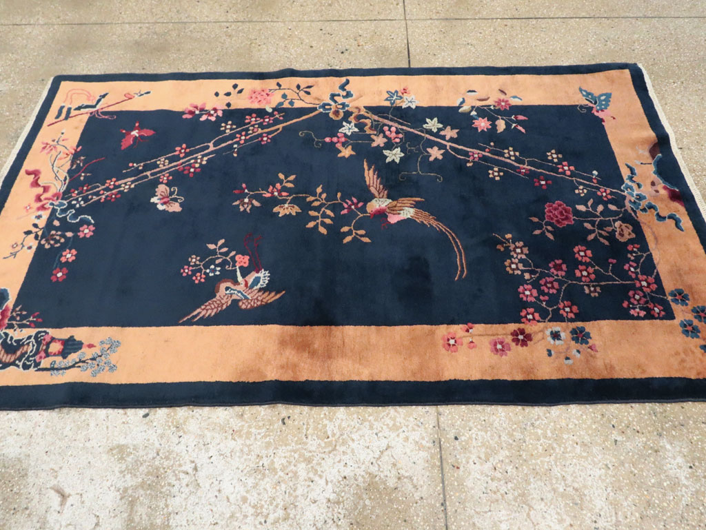 Mid-20th Century Handmade Chinese Art Deco Rug, No.30370 - Gsblank