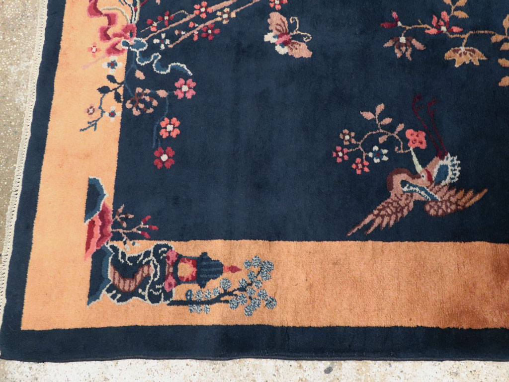 Mid-20th Century Handmade Chinese Art Deco Rug, No.30370 - Gsblank