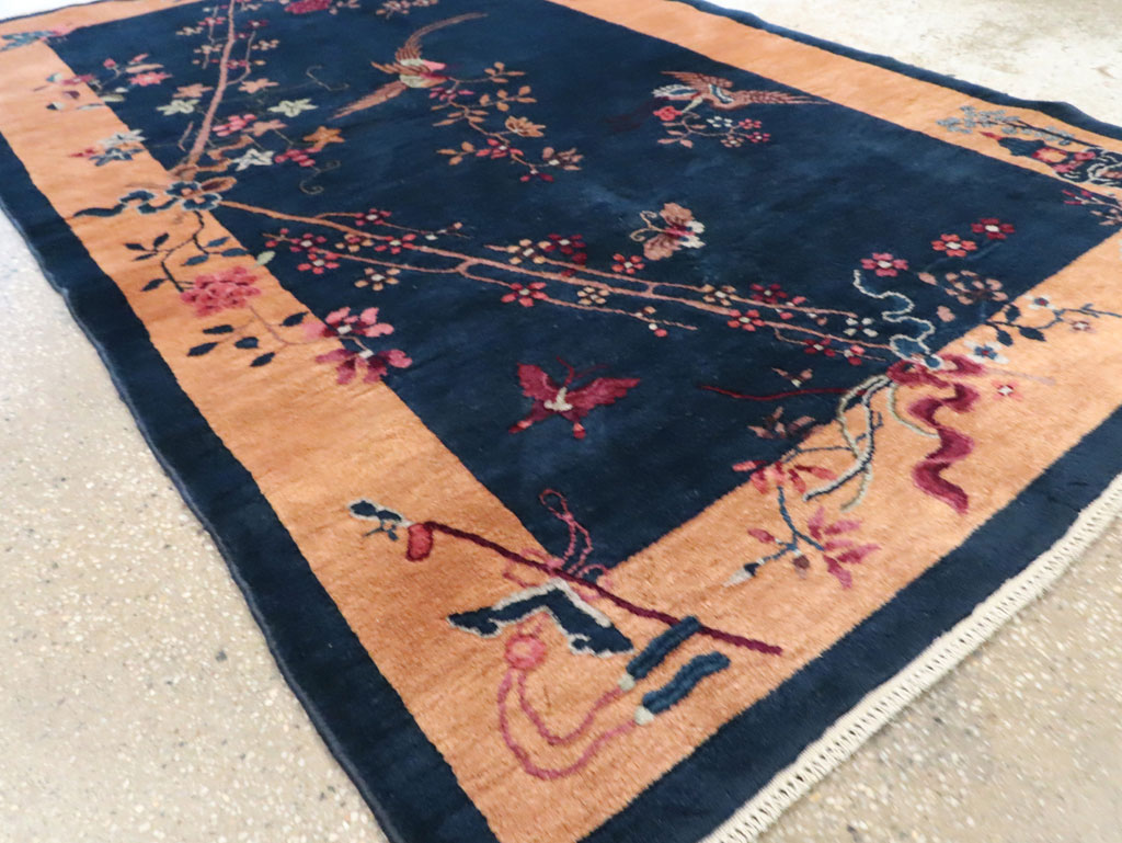 Mid-20th Century Handmade Chinese Art Deco Rug, No.30370 - Gsblank