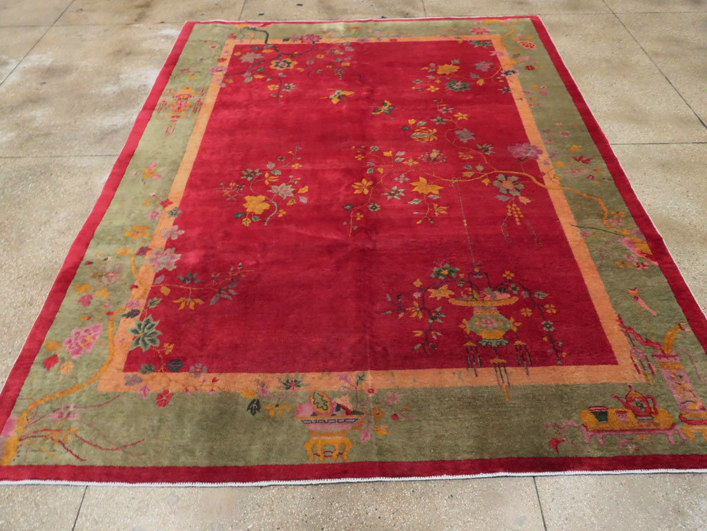 Mid-20th Century Chinese Art Deco Carpet, No.30373 - Gsblank
