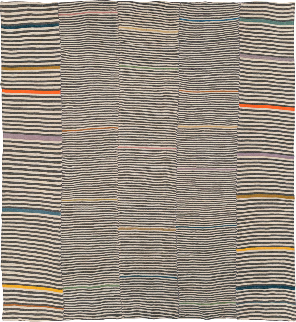 Contemporary Turkish Flatweave Kilim Room Size Carpet, No.30376 - Gsblank