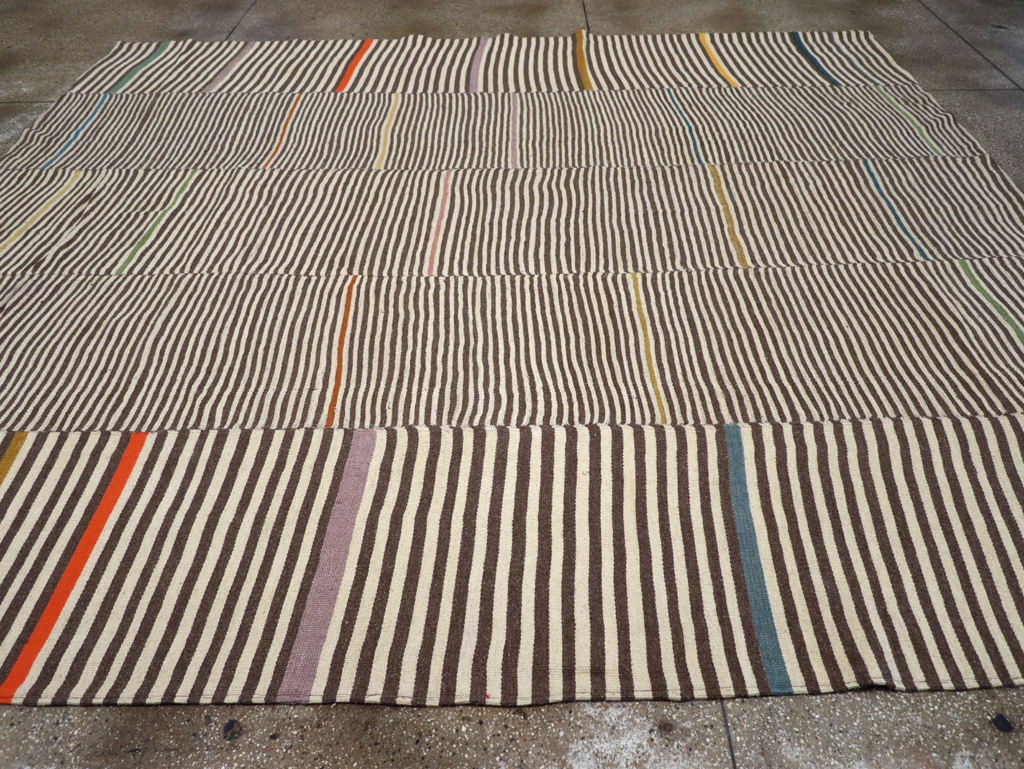 Contemporary Turkish Flatweave Kilim Room Size Carpet, No.30376 - Gsblank