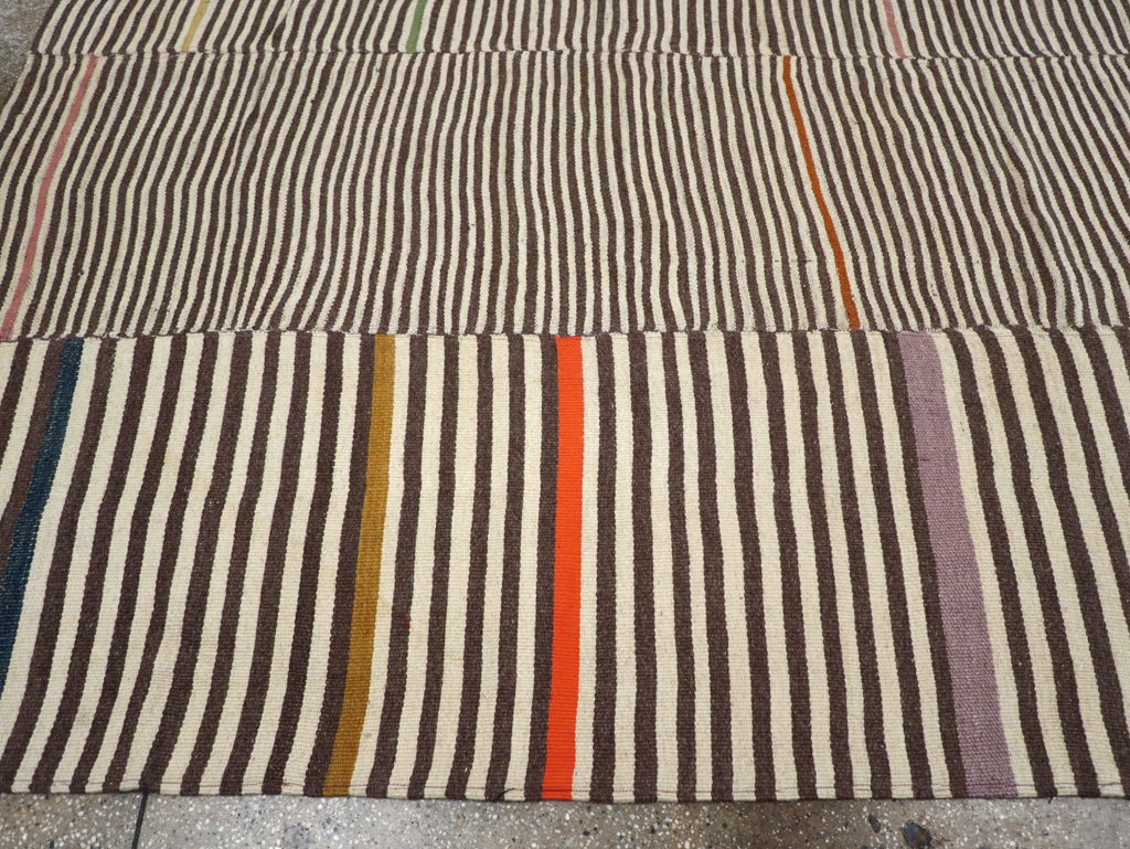 Contemporary Turkish Flatweave Kilim Room Size Carpet, No.30376 - Gsblank