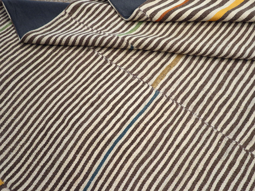 Contemporary Turkish Flatweave Kilim Room Size Carpet, No.30376 - Gsblank