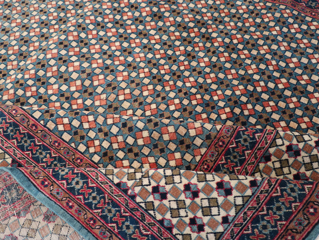 Vintage Persian Art Deco Style Tabriz Room Size Carpet, No.30380 - Gsblank