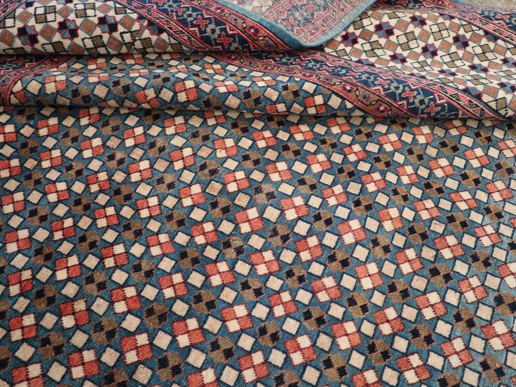 Vintage Persian Art Deco Style Tabriz Room Size Carpet, No.30380 - Gsblank