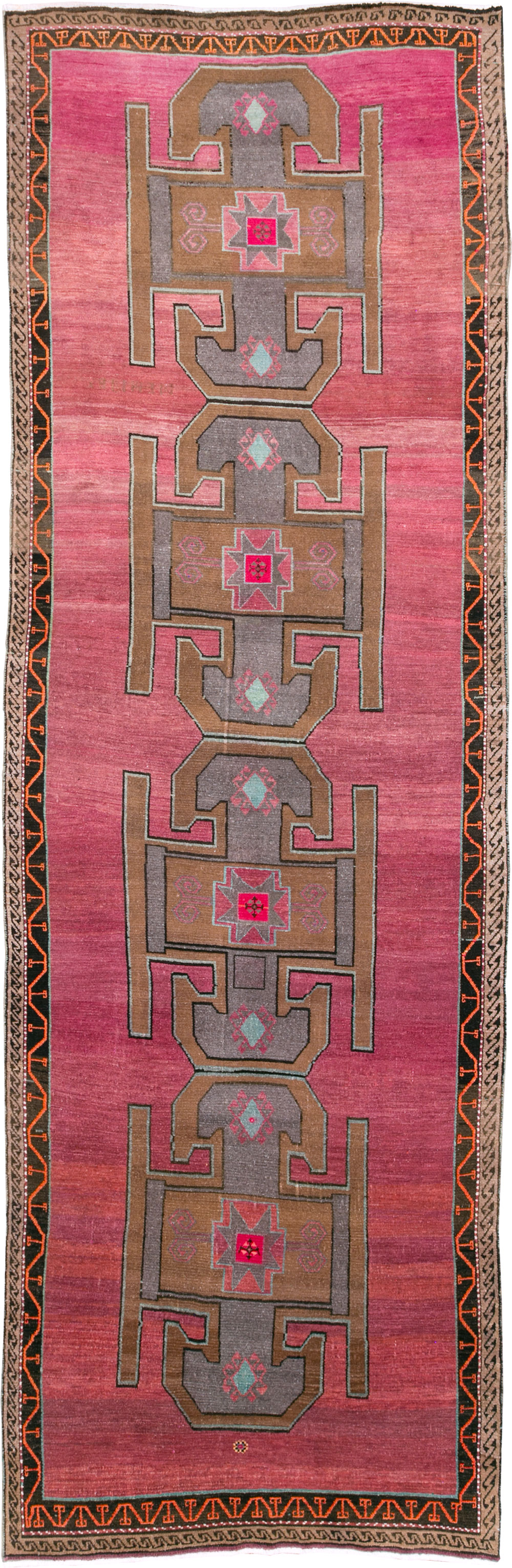 Vintage Mid-Century Anatolian Wide Gallery Runner, No.30389 - Gsblank