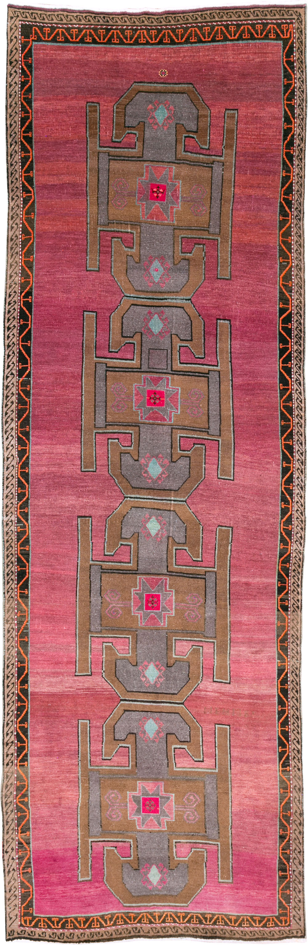 Vintage Mid-Century Anatolian Wide Gallery Runner, No.30389 - Gsblank