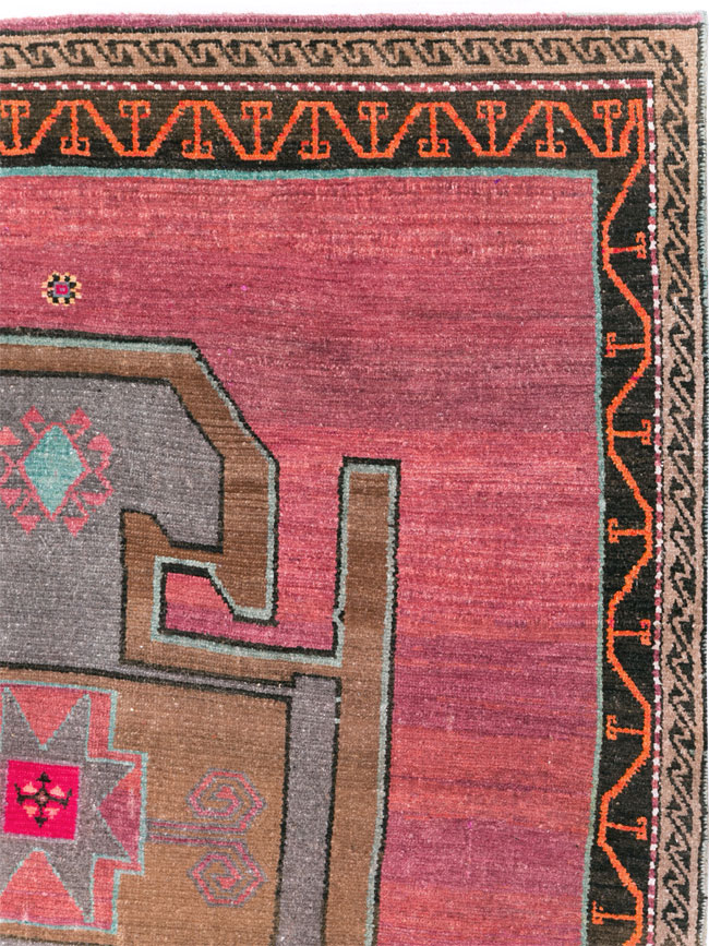 Vintage Mid-Century Anatolian Wide Gallery Runner, No.30389 - Gsblank