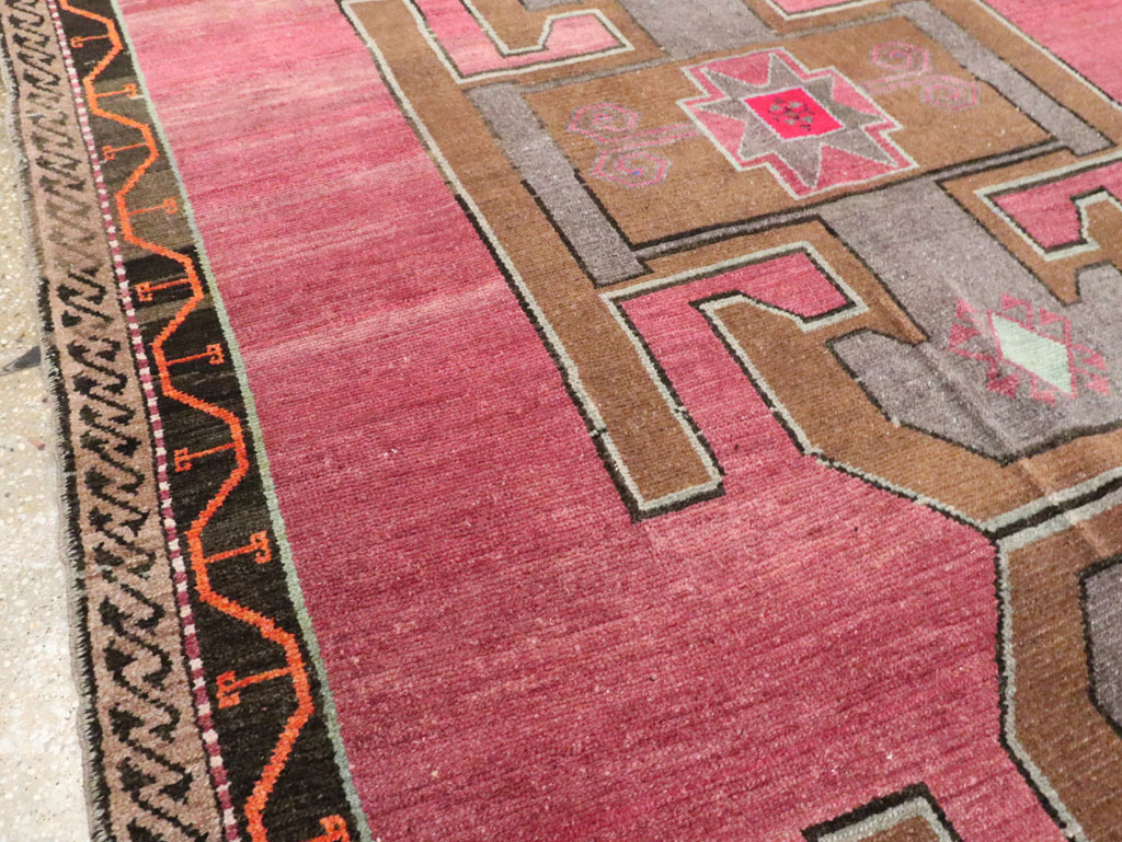 Vintage Mid-Century Anatolian Wide Gallery Runner, No.30389 - Gsblank