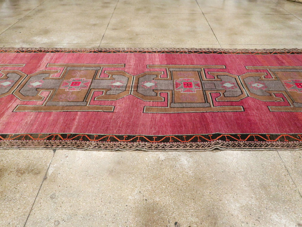 Vintage Mid-Century Anatolian Wide Gallery Runner, No.30389 - Gsblank