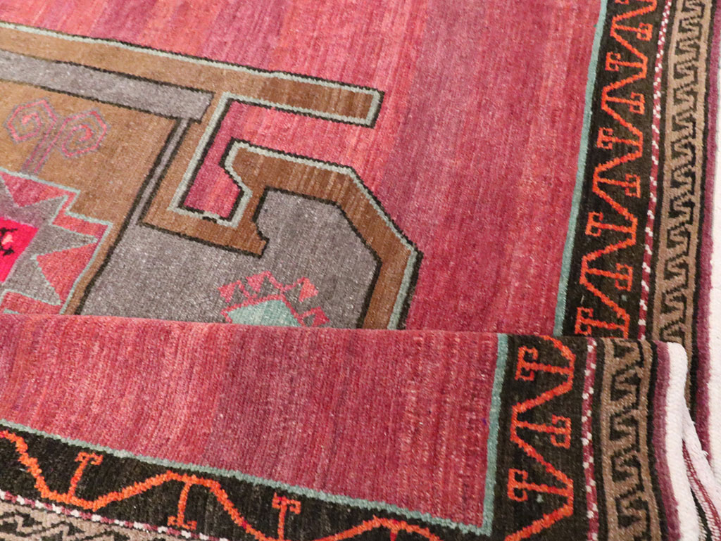 Vintage Mid-Century Anatolian Wide Gallery Runner, No.30389 - Gsblank