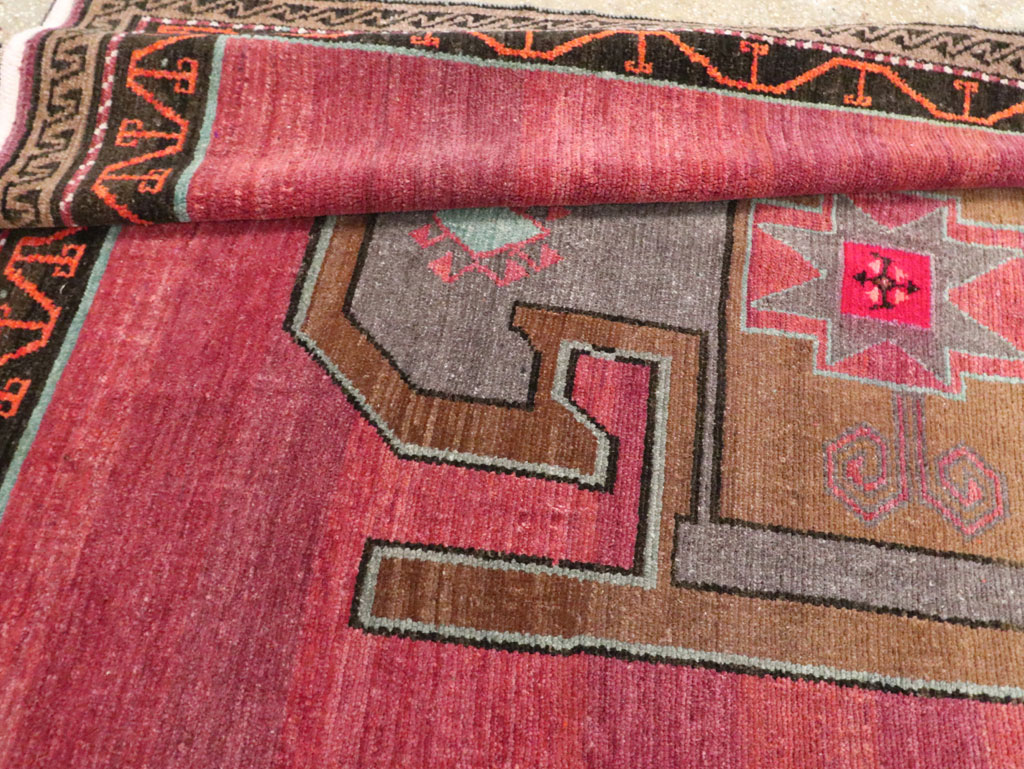 Vintage Mid-Century Anatolian Wide Gallery Runner, No.30389 - Gsblank