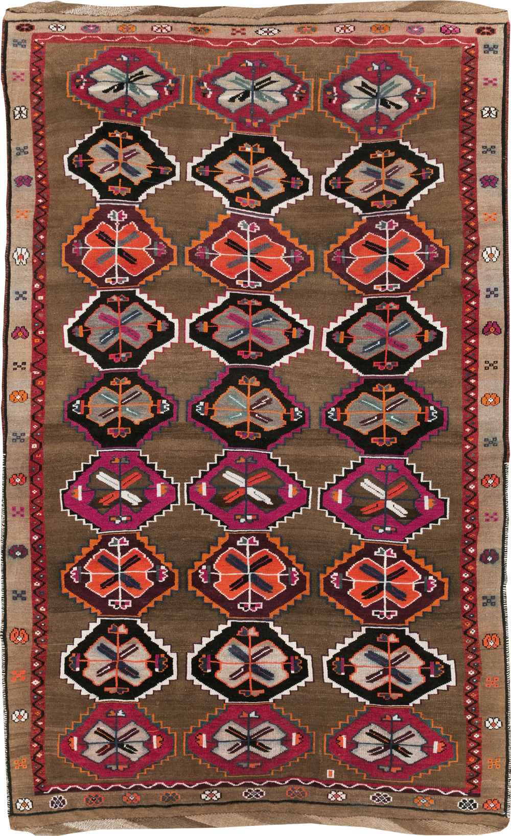 Vintage Turkish Anatolian Small Room Size Carpet, No.30390 - Gsblank
