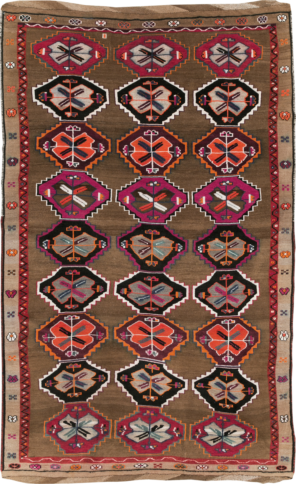 Vintage Turkish Anatolian Small Room Size Carpet, No.30390 - Gsblank