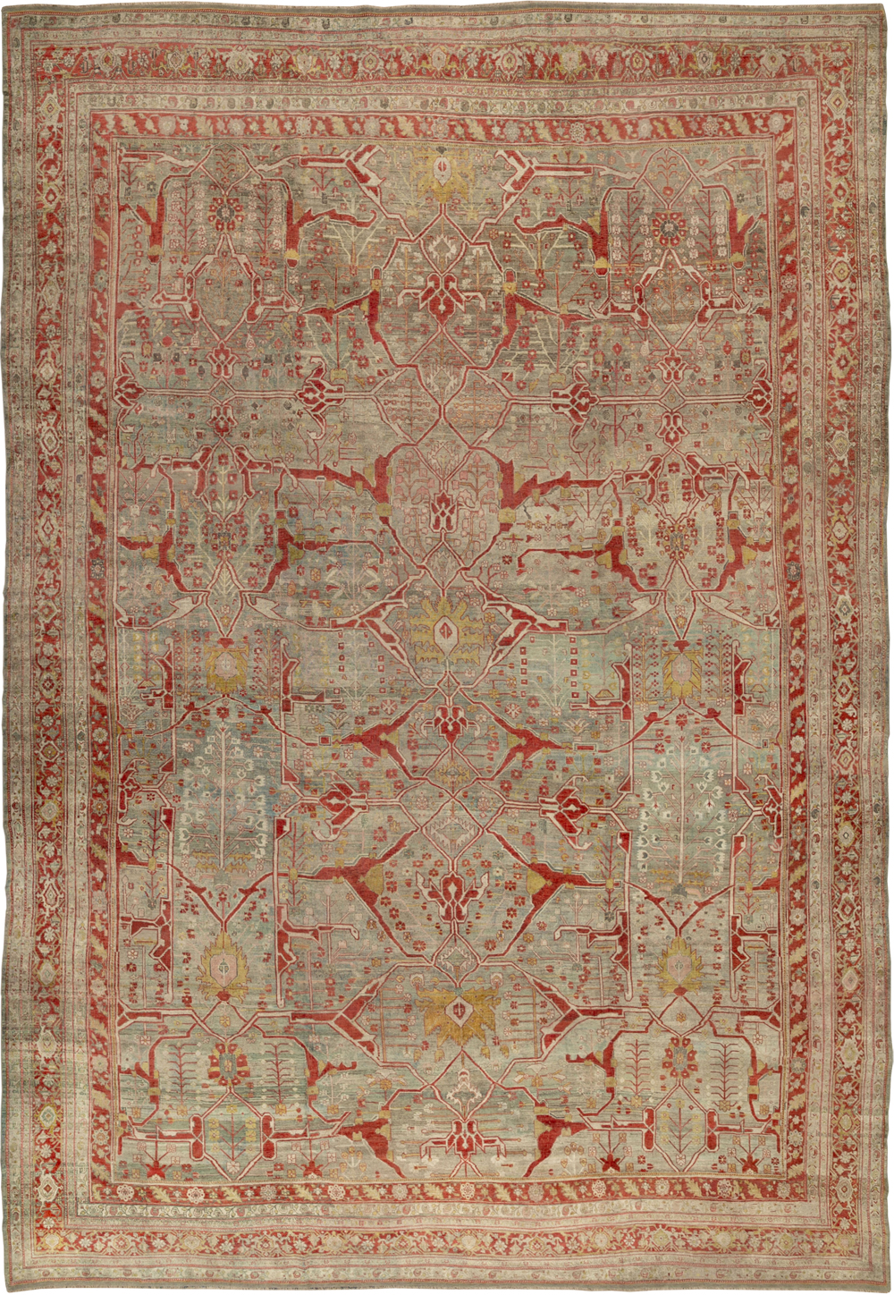 Antique Persian Bidjar Oversize Carpet, No.30394 - Gsblank
