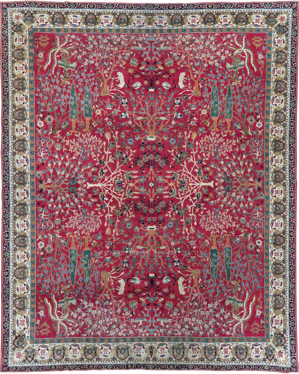 Vintage Indian Lahore Room Size Carpet, No.30396 - Gsblank