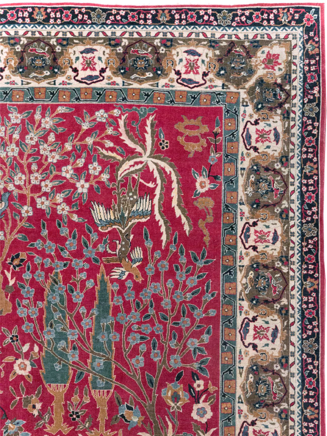 Vintage Indian Lahore Room Size Carpet, No.30396 - Gsblank