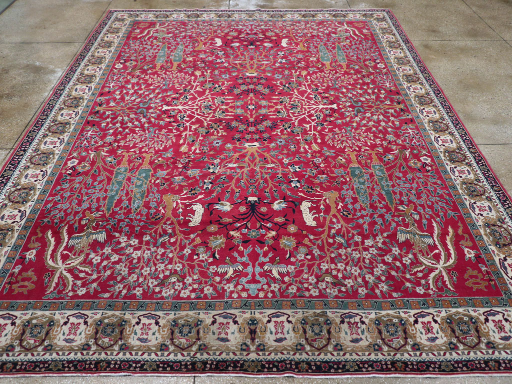 Vintage Indian Lahore Room Size Carpet, No.30396 - Gsblank