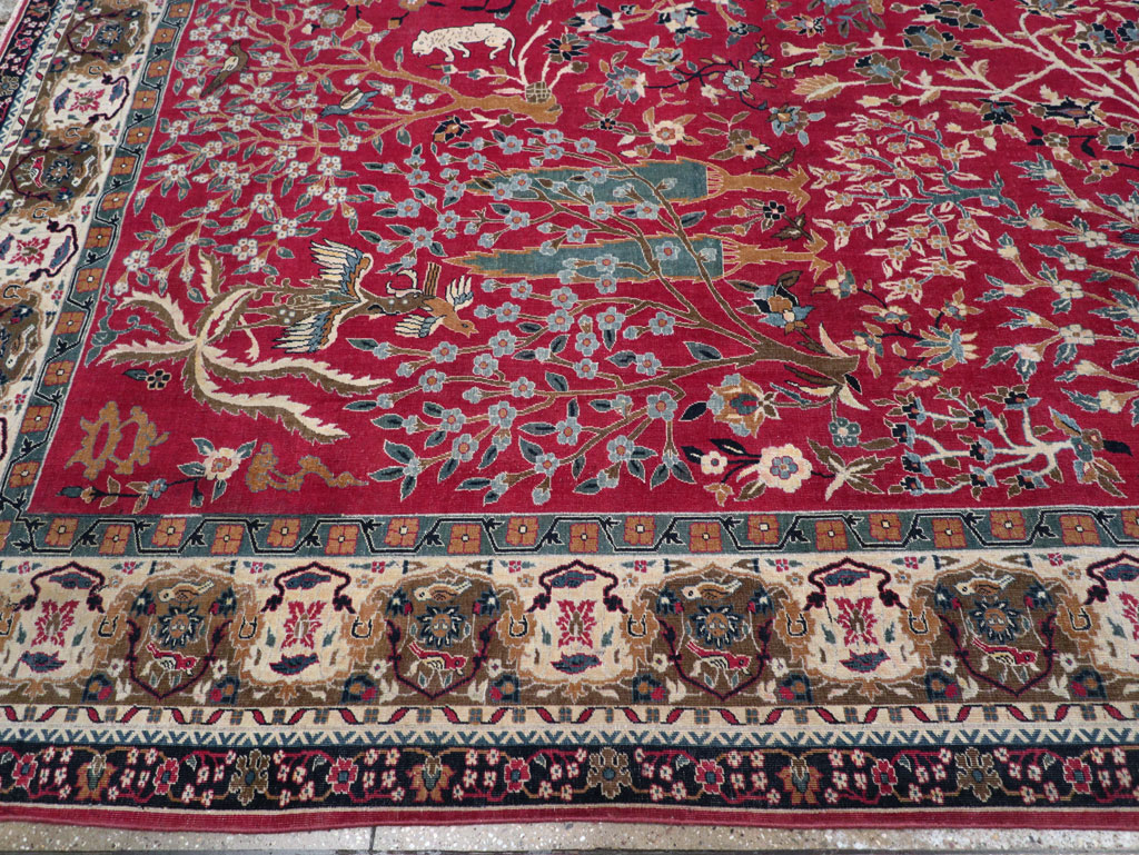 Vintage Indian Lahore Room Size Carpet, No.30396 - Gsblank