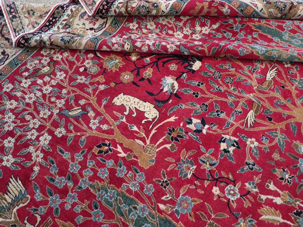 Vintage Indian Lahore Room Size Carpet, No.30396 - Gsblank