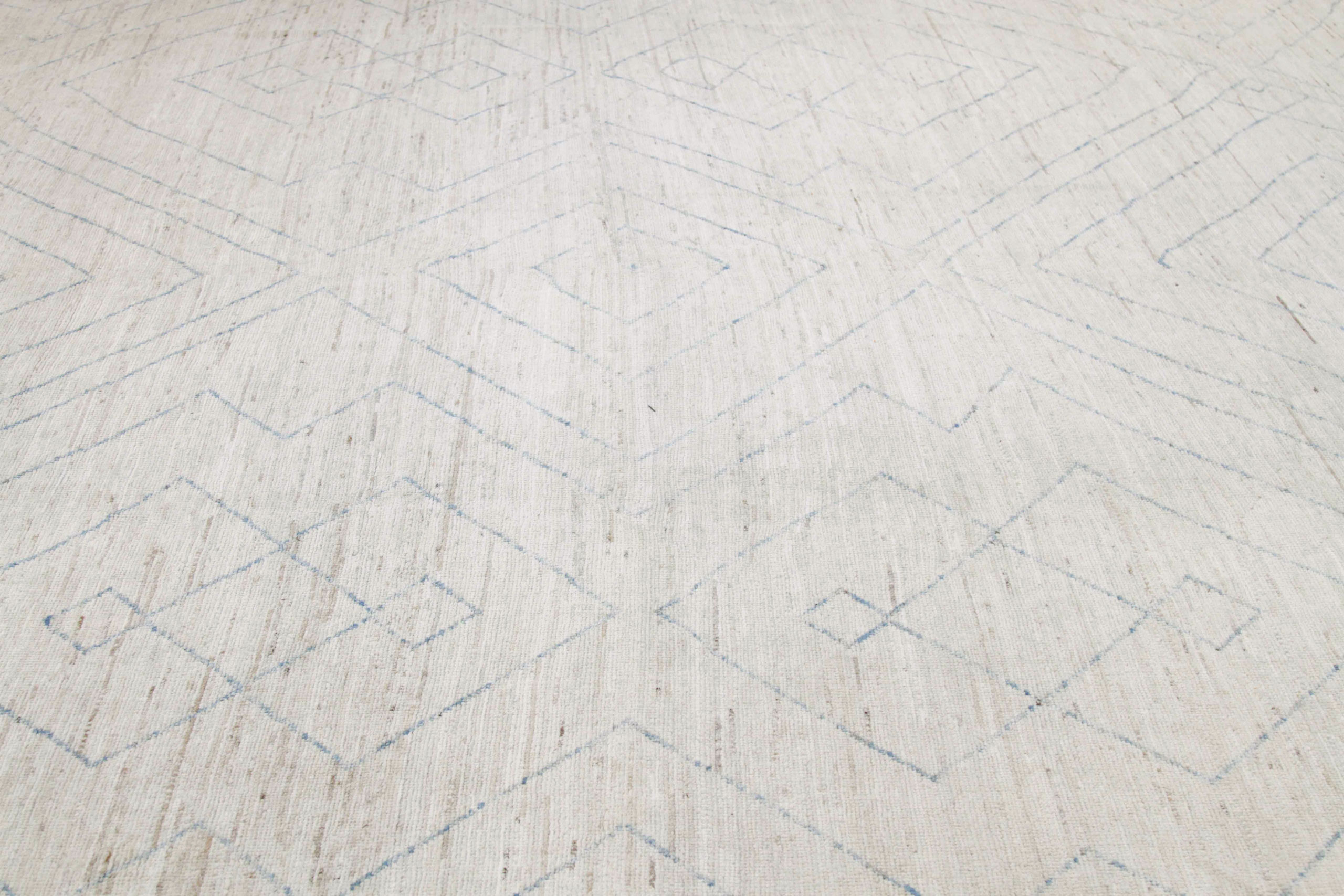 Contemporary Moroccan Room Size Carpet, No.30398 - Gsblank