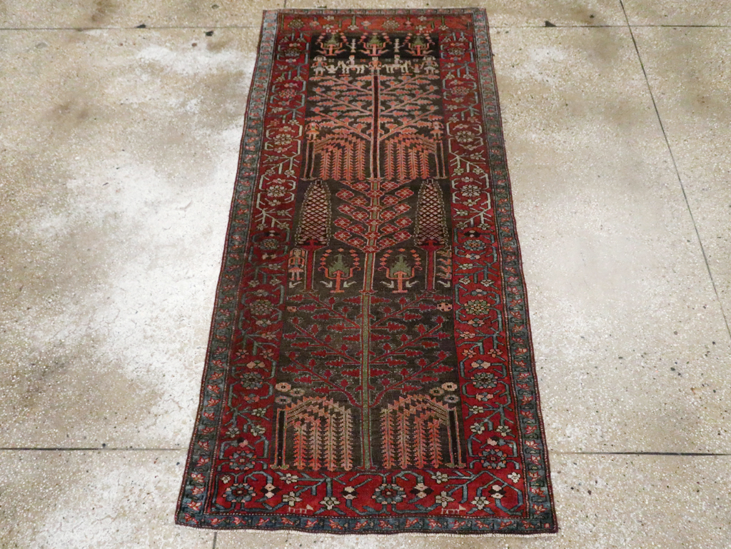 Antique Persian Kurd Throw Rug, No.30416 - Gsblank