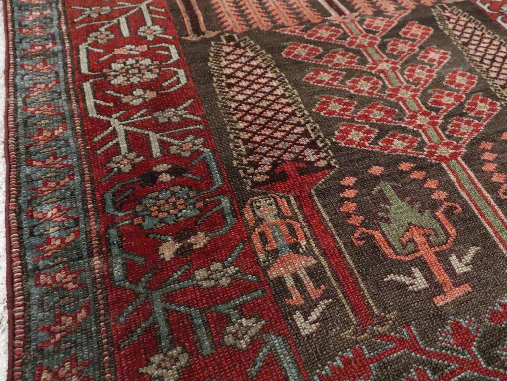 Antique Persian Kurd Throw Rug, No.30416 - Gsblank