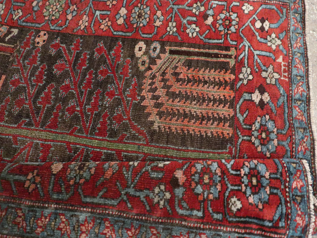 Antique Persian Kurd Throw Rug, No.30416 - Gsblank