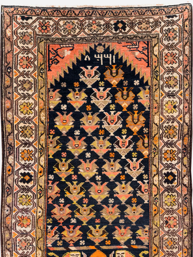 Antique Persian Hamadan Pictorial Runner, No.30426 - Gsblank