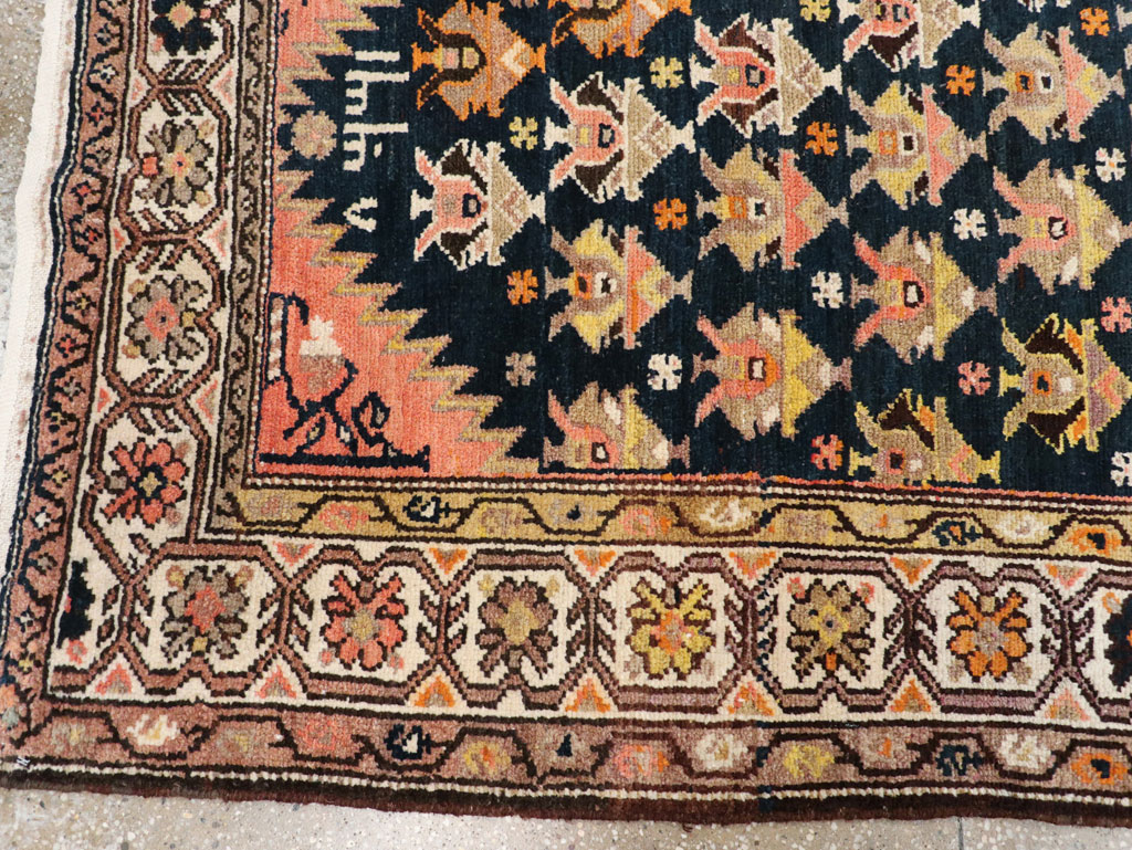 Antique Persian Hamadan Pictorial Runner, No.30426 - Gsblank