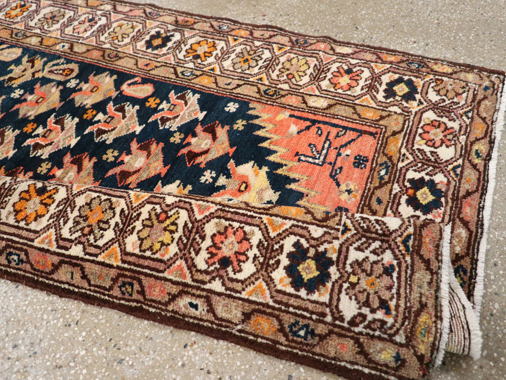 Antique Persian Hamadan Pictorial Runner, No.30426 - Gsblank