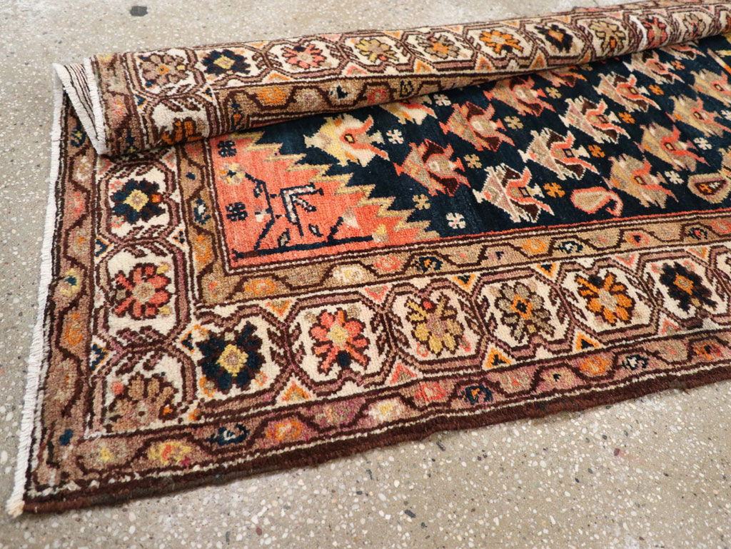 Antique Persian Hamadan Pictorial Runner, No.30426 - Gsblank