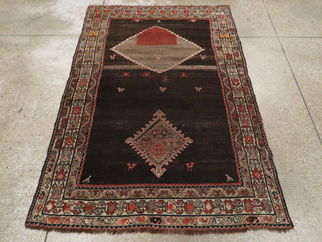 Antique Persian Hamadan Accent Rug, No.30439 - Gsblank