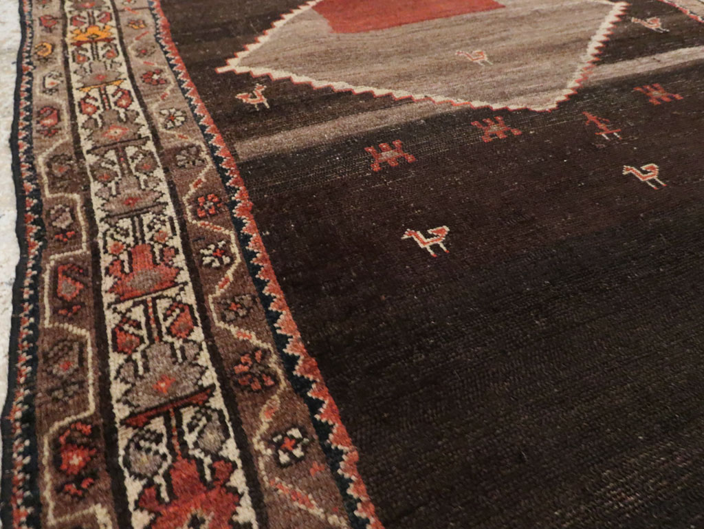 Antique Persian Hamadan Accent Rug, No.30439 - Gsblank